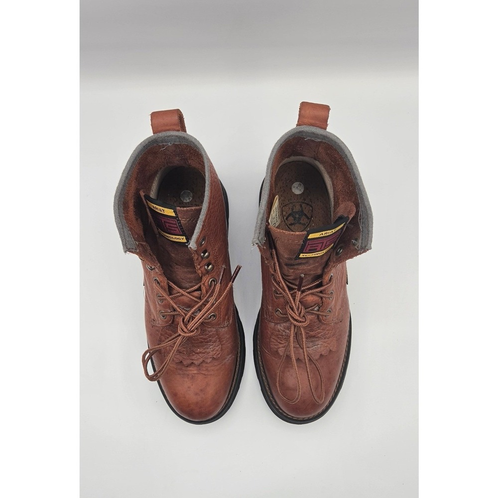 Ariat Cascade Women Boots 7.5 B Brown Leather Kiltie Lace Up ATS 31080 - Picture 6 of 14